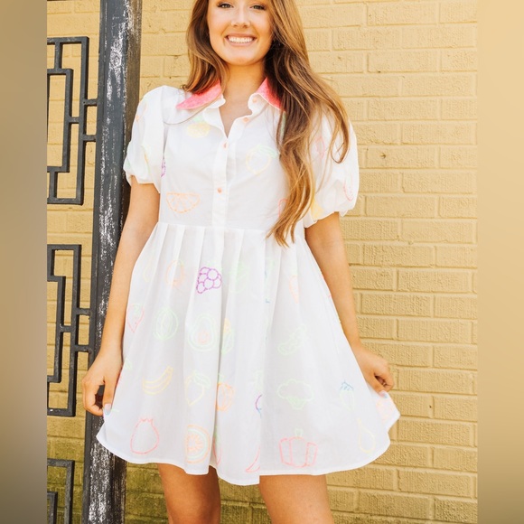 Queen of Sparkles Neon Fruit Dress Small - Picture 4 of 14